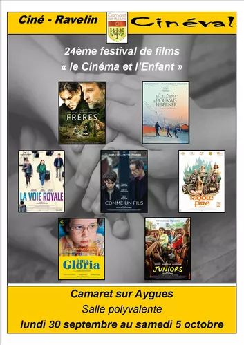 24ème festival « Le Cinéma et l'Enfant » - Salle de cinéma René Roussière du lundi 30 septembre au samedi 5 octobre 2024