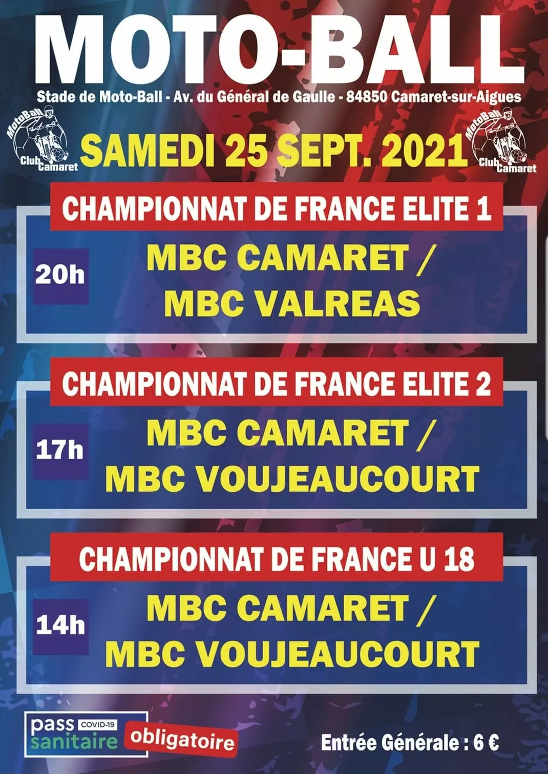 Matchs de Moto-Ball - Samedi 25 septembre 2021