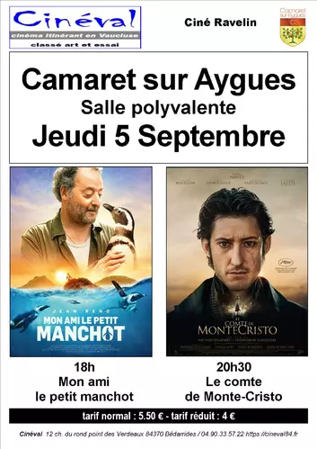 Le Ciné Ravelin vous propose la projection de deux nouveaux films ce jeudi 5 septembre 2024 à la salle polyvalente de Camaret