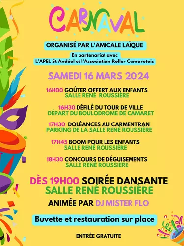 Deuxième édition du Carnaval le samedi 16 mars !