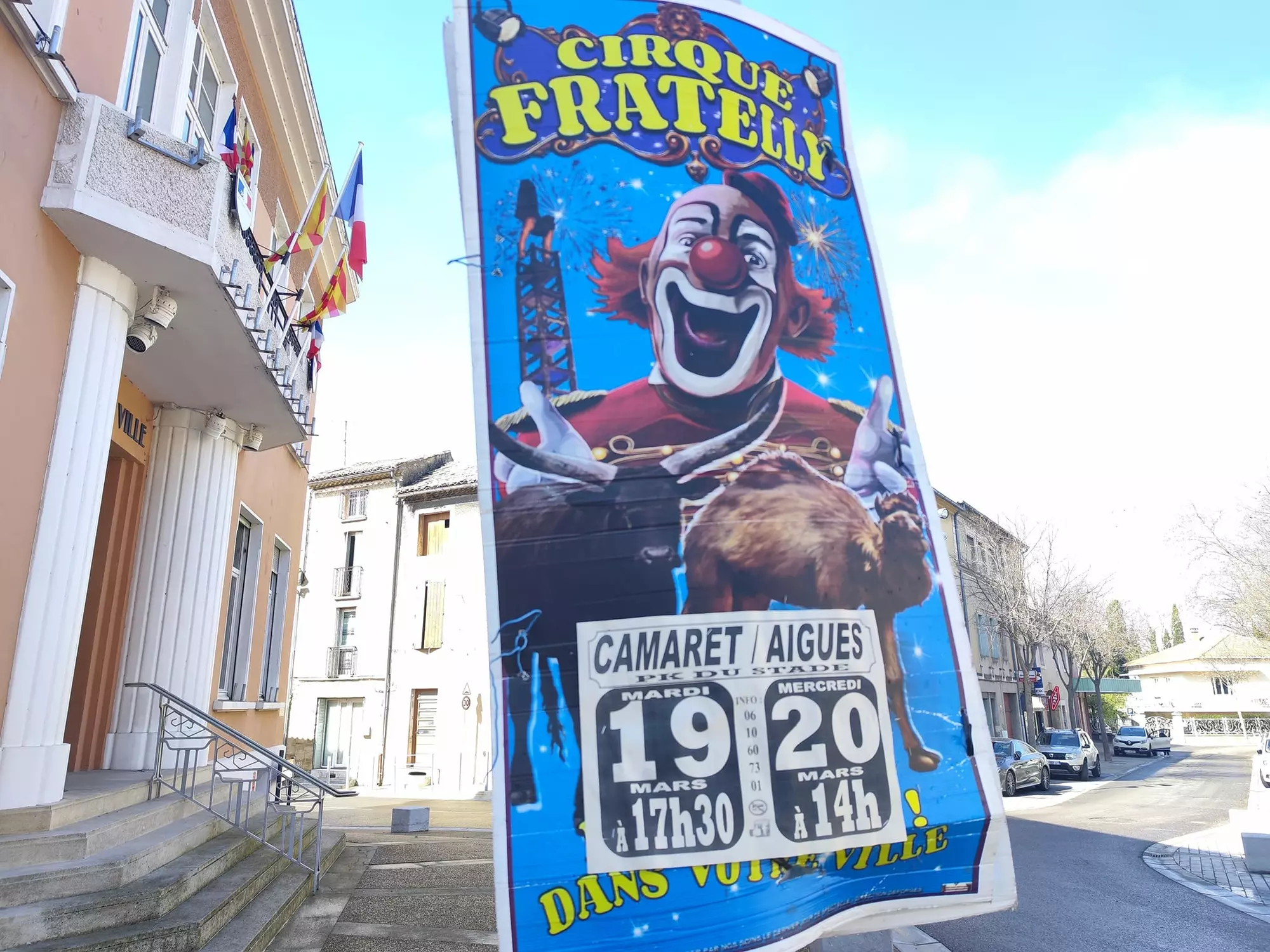 Cirque Fratelly le mardi 19 mars à 17h30 et le mercredi 20 mars à 14h00 au parking du stade