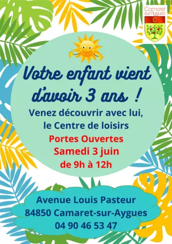 Matinée portes ouvertes du Centre de loisirs le samedi 3 juin de 9h00 à 12h00