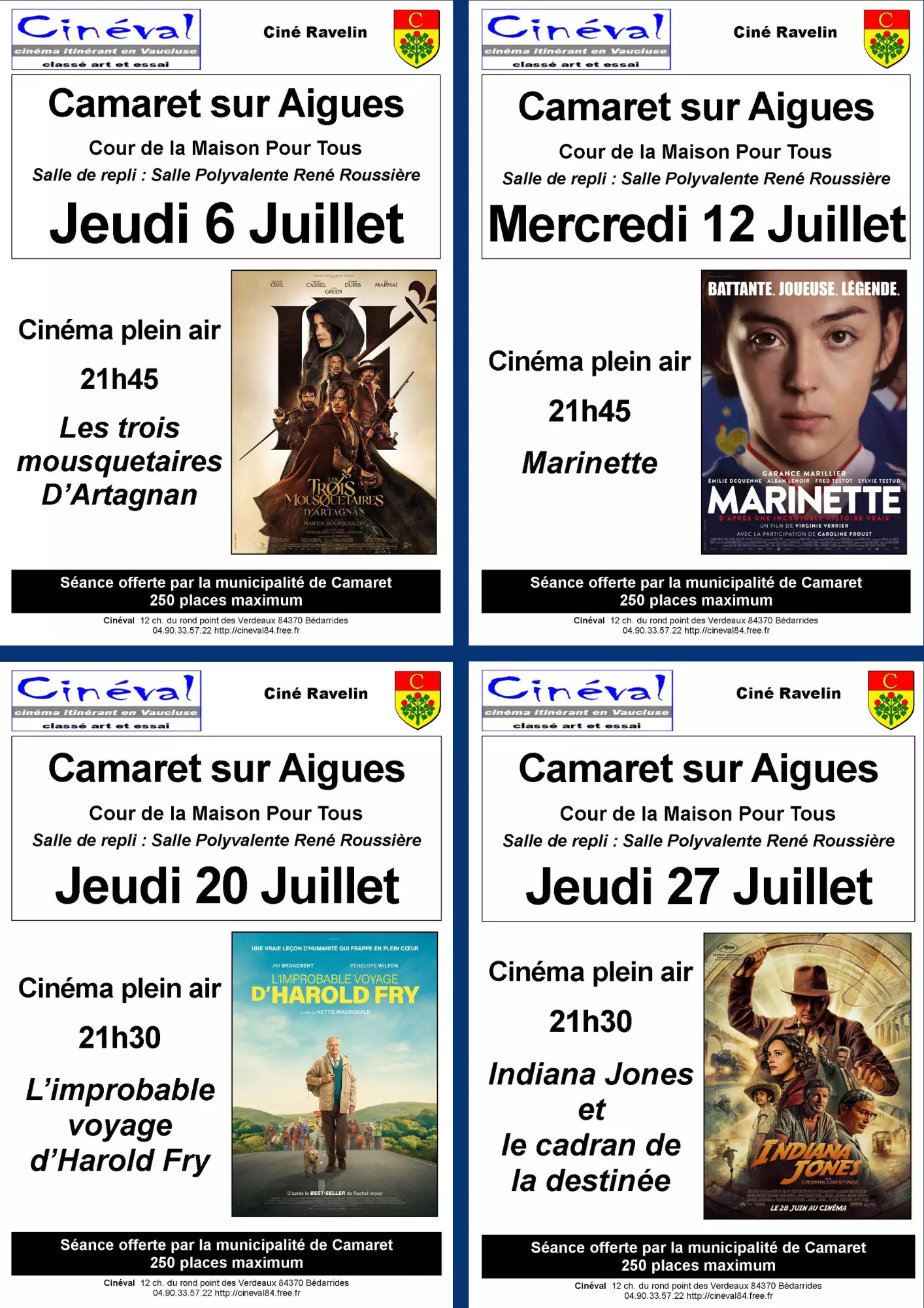 Ciné-Ravelin en plein air : demandez le programme !