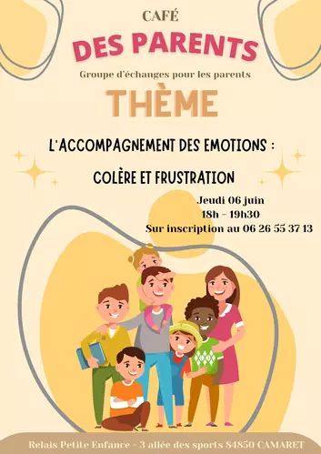 Café des parents organisé par le Relais Petite Enfance (RPE) le jeudi 6 juin de 18h00 à 19h30 à la Maison Pour Tous