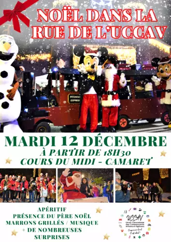 Noël dans la rue de l'UCCAV le mardi 12 décembre à partir de 18h30 sur le cours du Midi