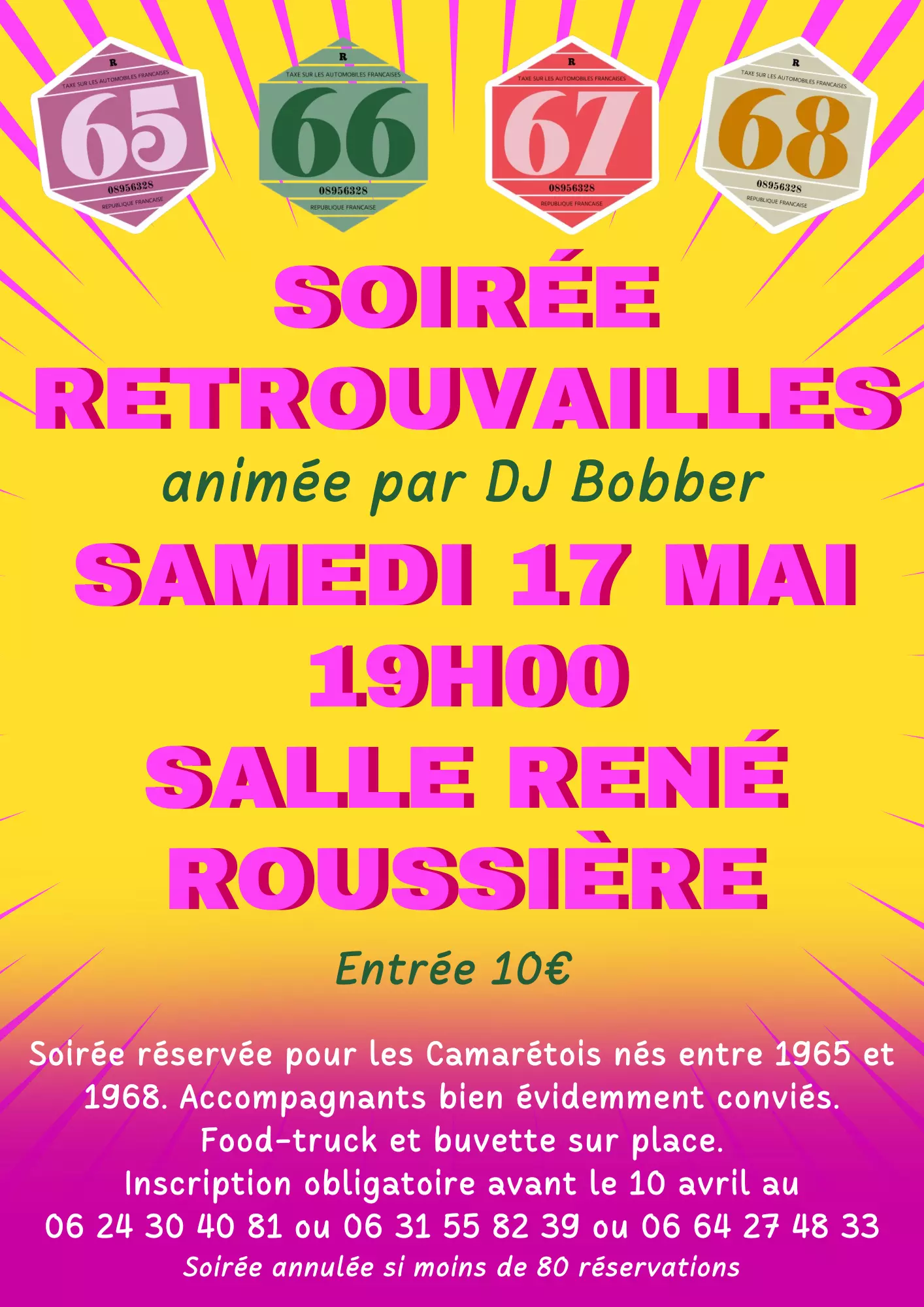 Soirée « Retrouvailles » animée par DJ Bobber le samedi 17 mai à 19h00 à la salle René Roussière