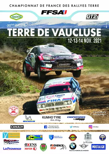 30ème Rallye Terre de Vaucluse le vendredi 12, samedi 13 et dimanche 14 novembre 2021