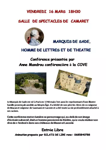 Conférence Marquis de SADE