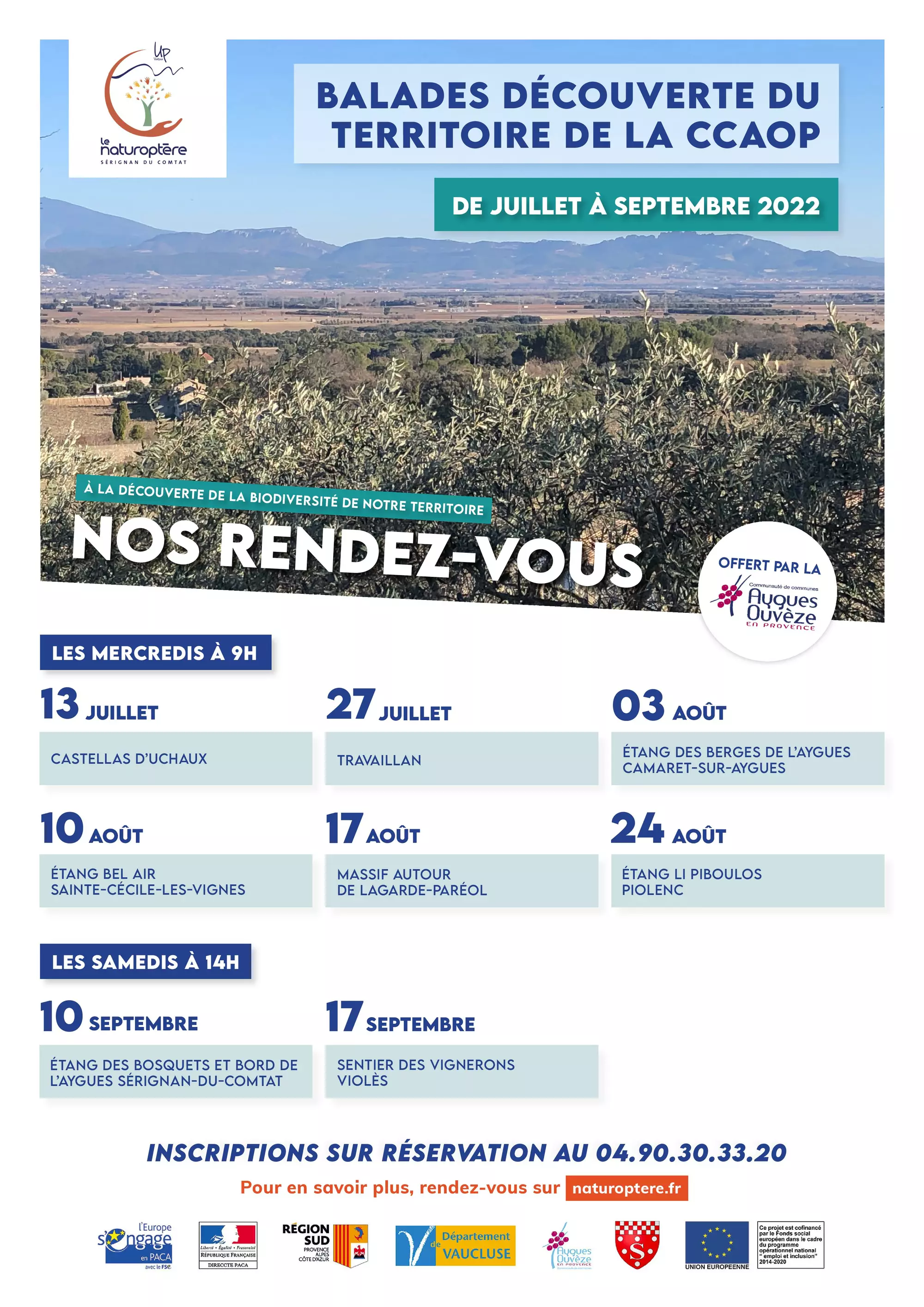 Balades découverte du territoire de la Communauté de communes Aygues Ouvèze en Provence