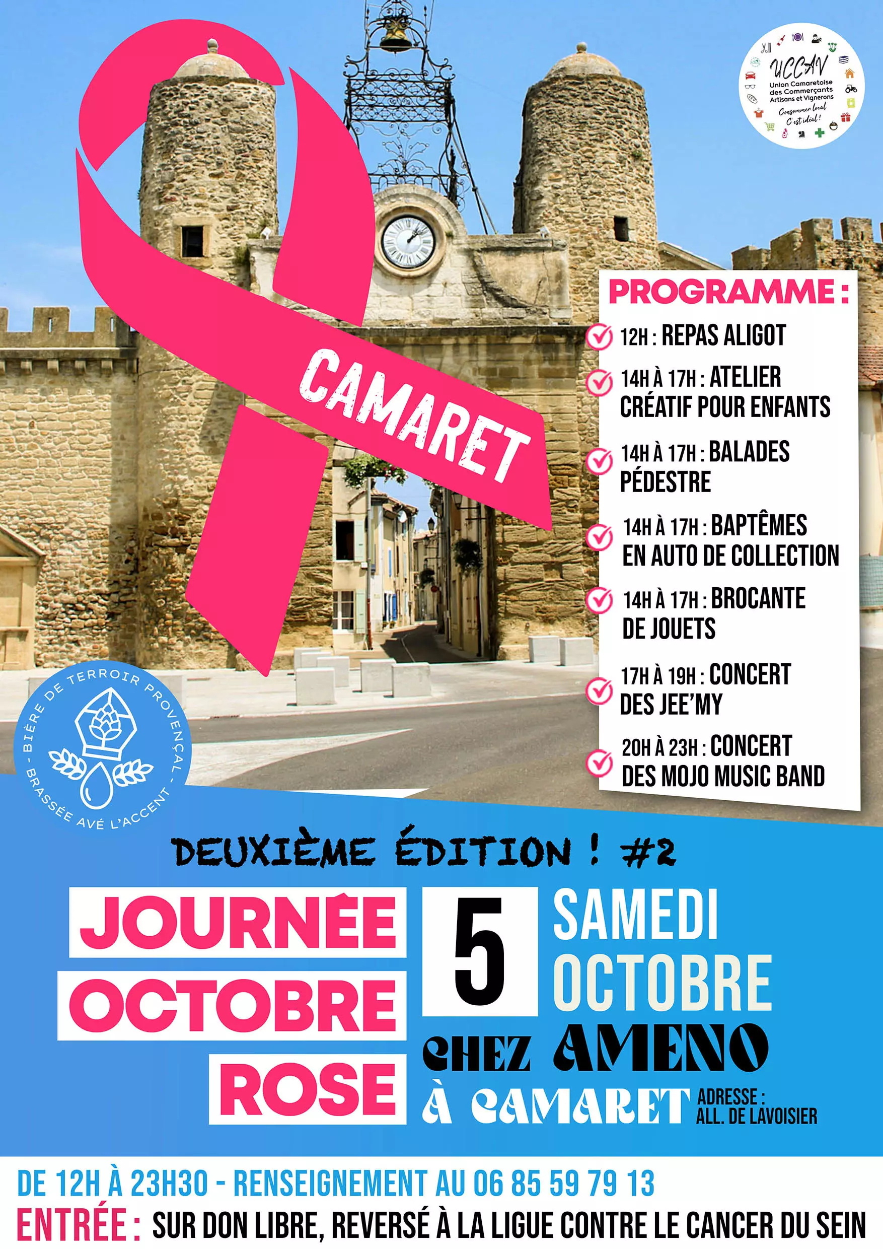 2ème édition d'Octobre Rose le samedi 5 octobre 2024 à partir de 12h00 à AMENO bière artisanale