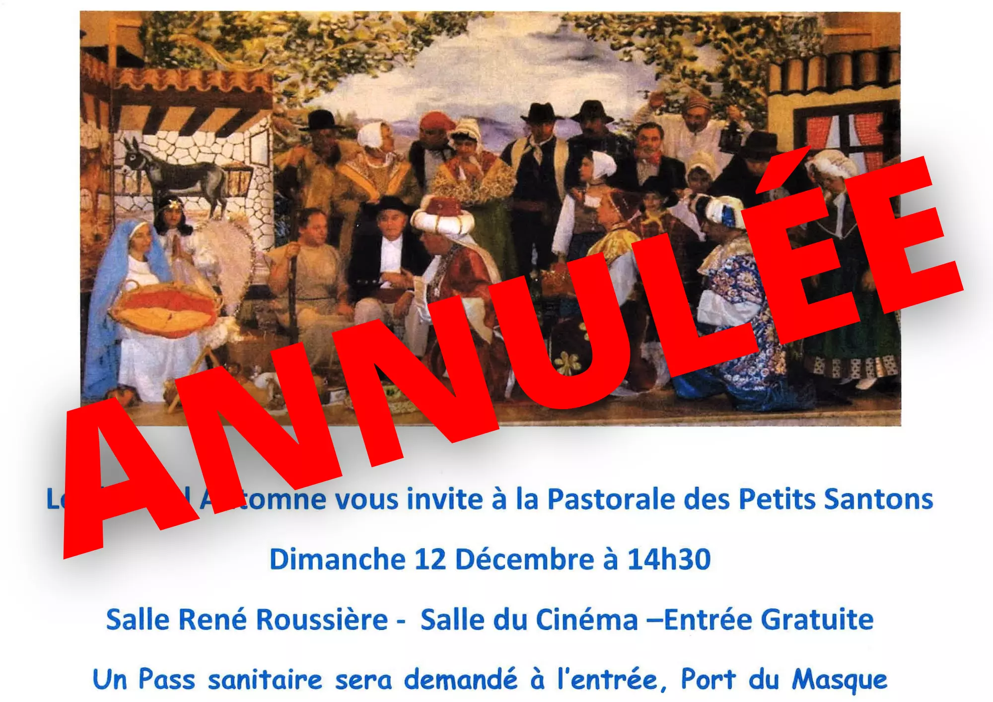 Pastorale des Petits Santons le dimanche 12 décembre à 14h30