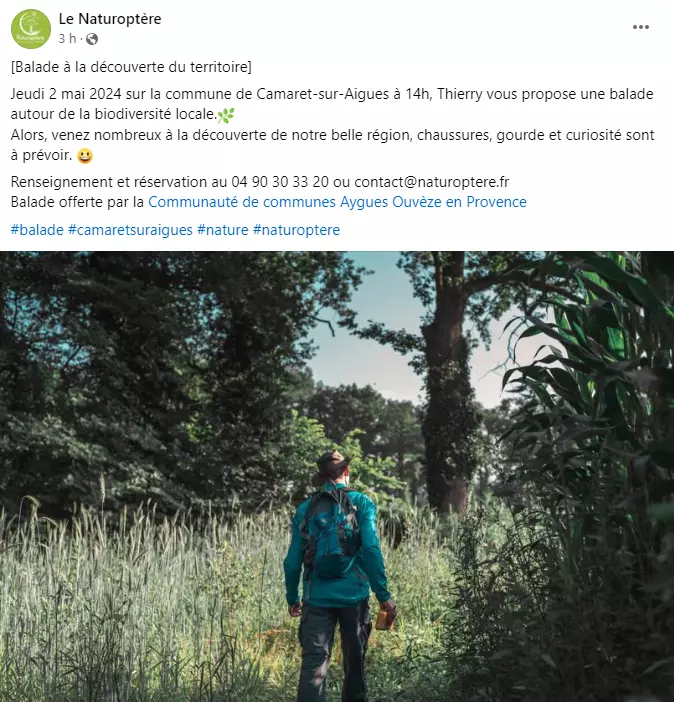 Le jeudi 2 mai 2024, découvrez tous les mystères de la faune et de la flore à Camaret avec Le Naturoptère !