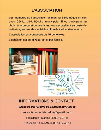 Agenda de l'association Éclats de Lire