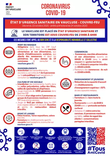 [COVID19] ÉTAT D’URGENCE SANITAIRE ET COUVRE-FEU A COMPTER DU 24 OCTOBRE 2020 : CE QU’IL FAUT SAVOIR