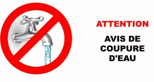 Attention coupure d'eau !