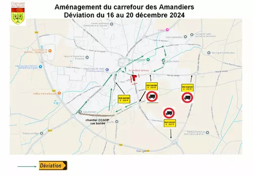 Requalification de l'avenue du Mont Ventoux, du rond-point des Amandiers et du chemin Battu : informations au 6 décembre 2024