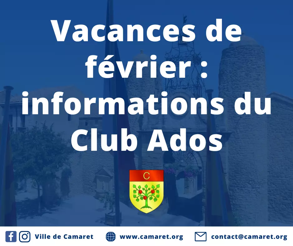 Vacances de février : informations du Club Ados