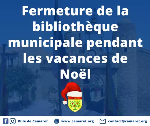 Fermeture de la bibliothèque municipale pendant les vacances de Noël