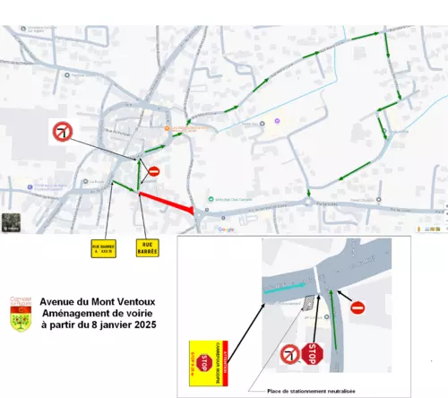 Travaux sur l'avenue du Mont Ventoux à partir du 8 janvier 2025