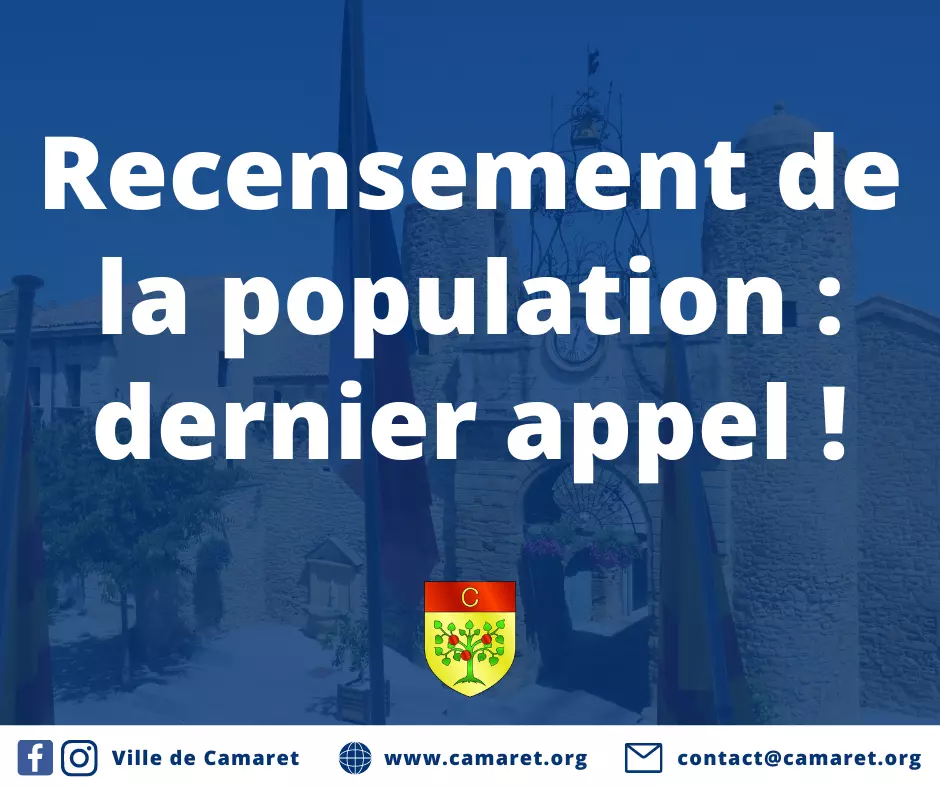  Recensement de la population : dernier appel !