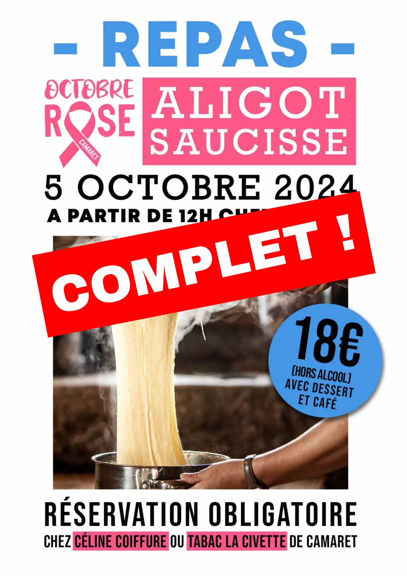 Octobre Rose le samedi 5 octobre à AMENO bière artisanale : pensez à réserver rapidement le repas de midi !