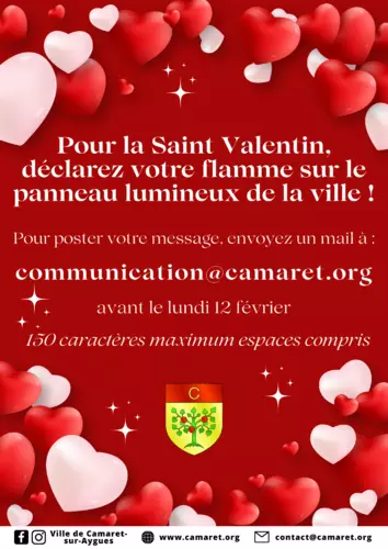 Déclarez votre flamme à votre Valentin / Valentine