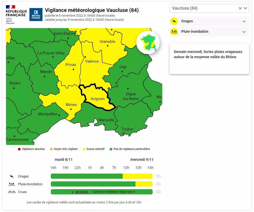 Alerte jaune météo