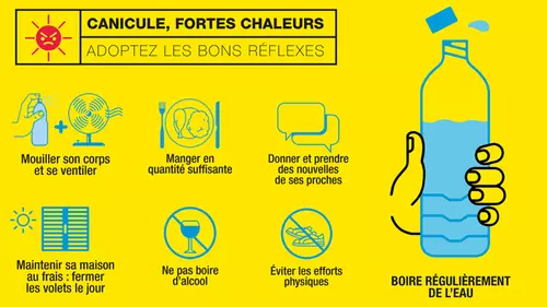 Vagues de chaleur/canicules cet été : adoptez les bons réflexes !