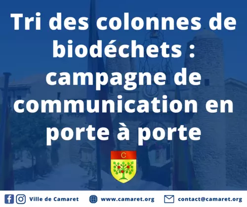 Tri des colonnes de biodéchets : campagne de communication en porte à porte - Information de la CCAOP