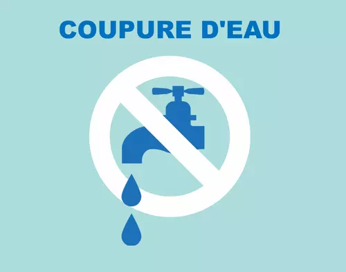 Coupure d'eau secteur du chemin du Blanchissage