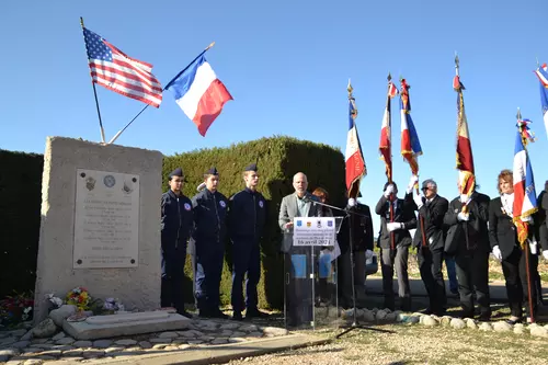 Cérémonie en hommage aux 5 pilotes de l'US Air Force 16-04-2024.