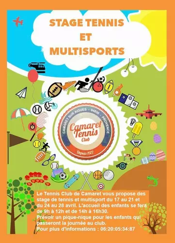 Le Camaret Tennis Club propose des stages de tennis et multisports du 17 au 21 avril et du 24 au 28 avril 2023