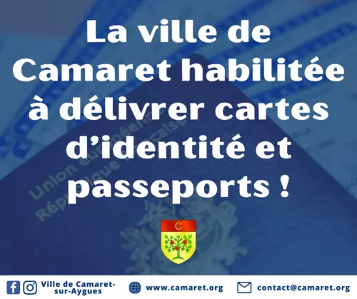 La Ville de Camaret-sur-Aygues habilitée à délivrer cartes d'identité et passeports !