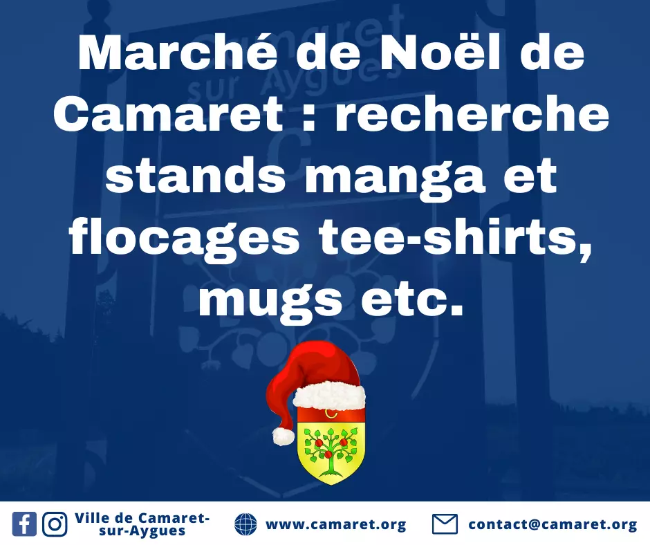 Marché de Noël de Camaret : recherche stands manga et flocages tee-shirts, mugs etc.