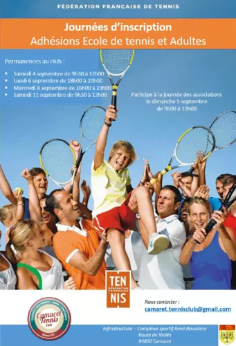 Le Camaret Tennis Club vous informe sur leurs permanences d'adhésion