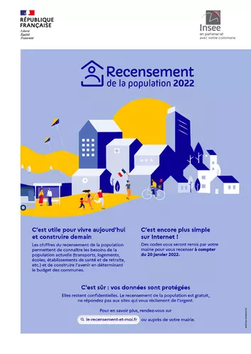 Information importante : recensement de la population française en 2022