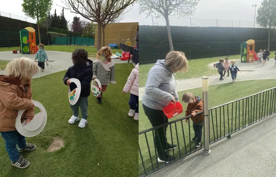 Chasse aux œufs de Pâques à la crèche