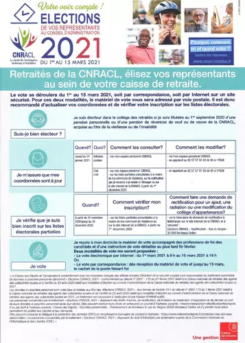 Information de la Caisse Nationale de Retraite des Fonctionnaires Territoriaux et Hospitaliers (CNRACL)