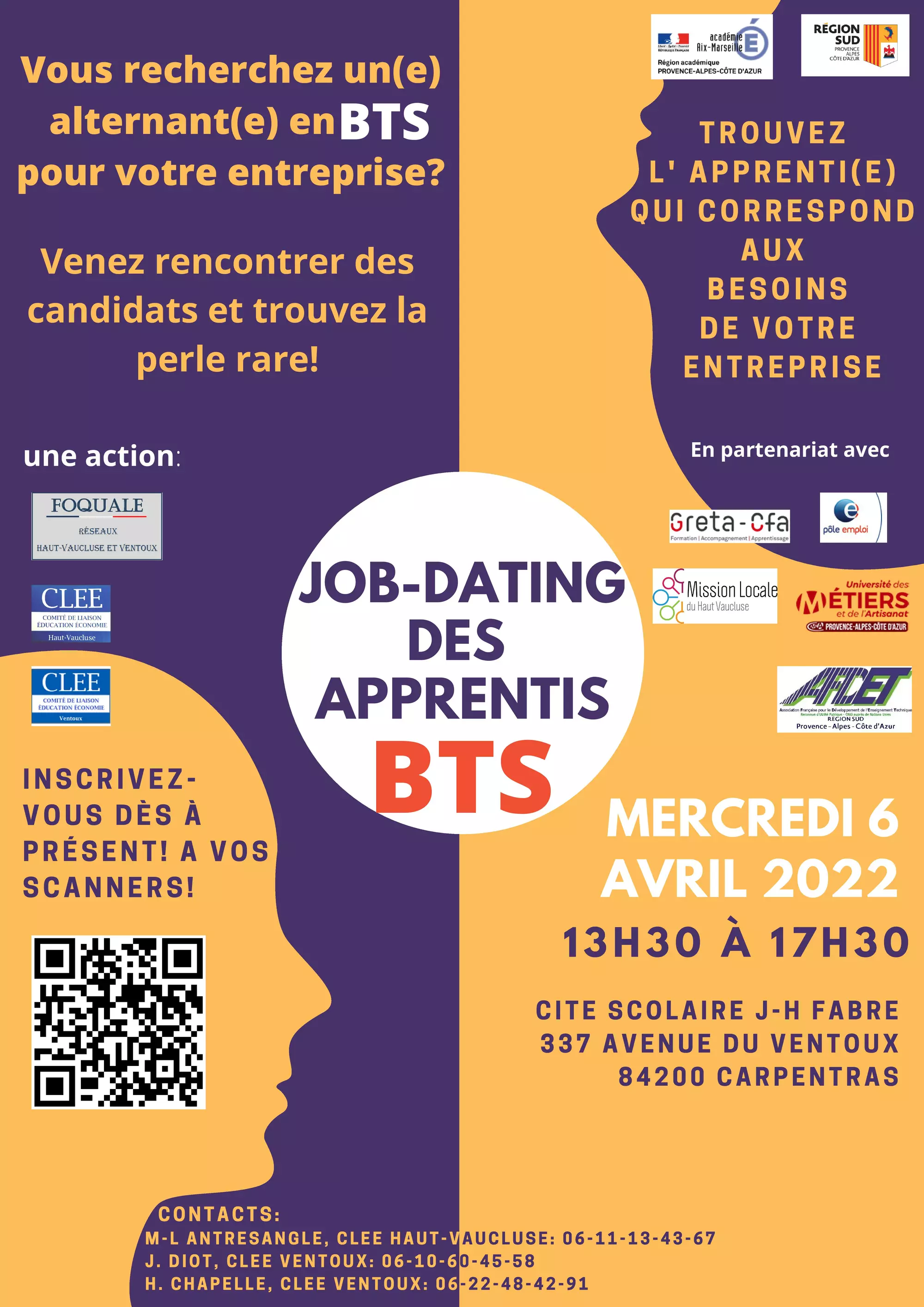 Job-dating des apprentis 2022 - Spécial BTS - Inscriptions