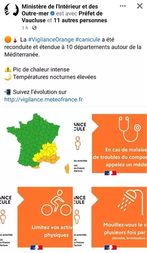 Poursuite alerte orange canicule