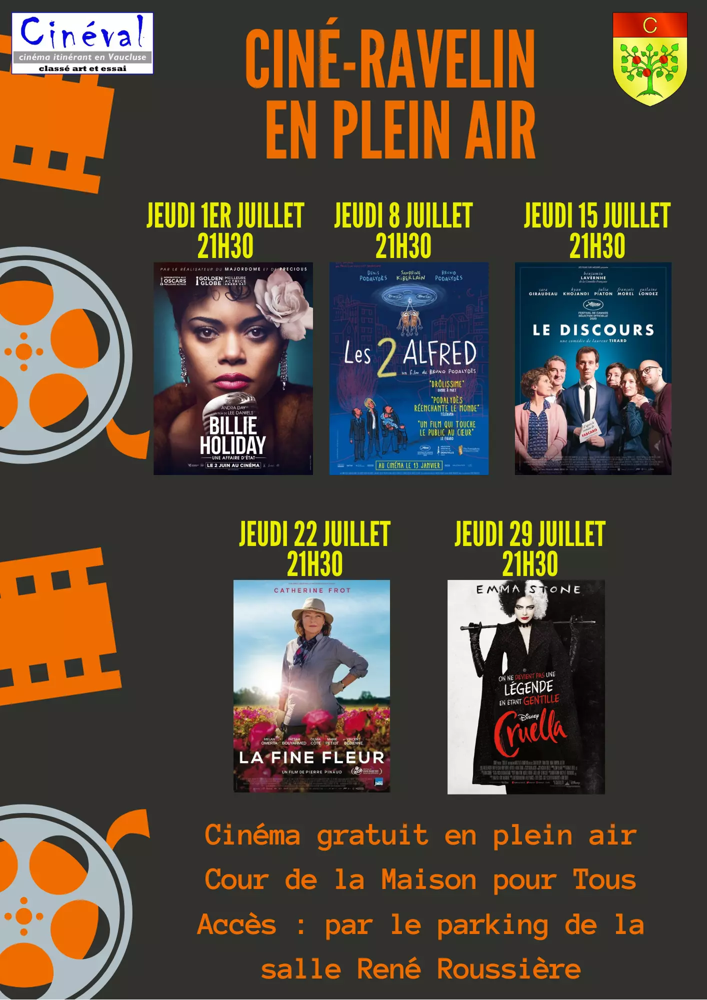 Ciné-Ravelin en plein air : demandez le programme !