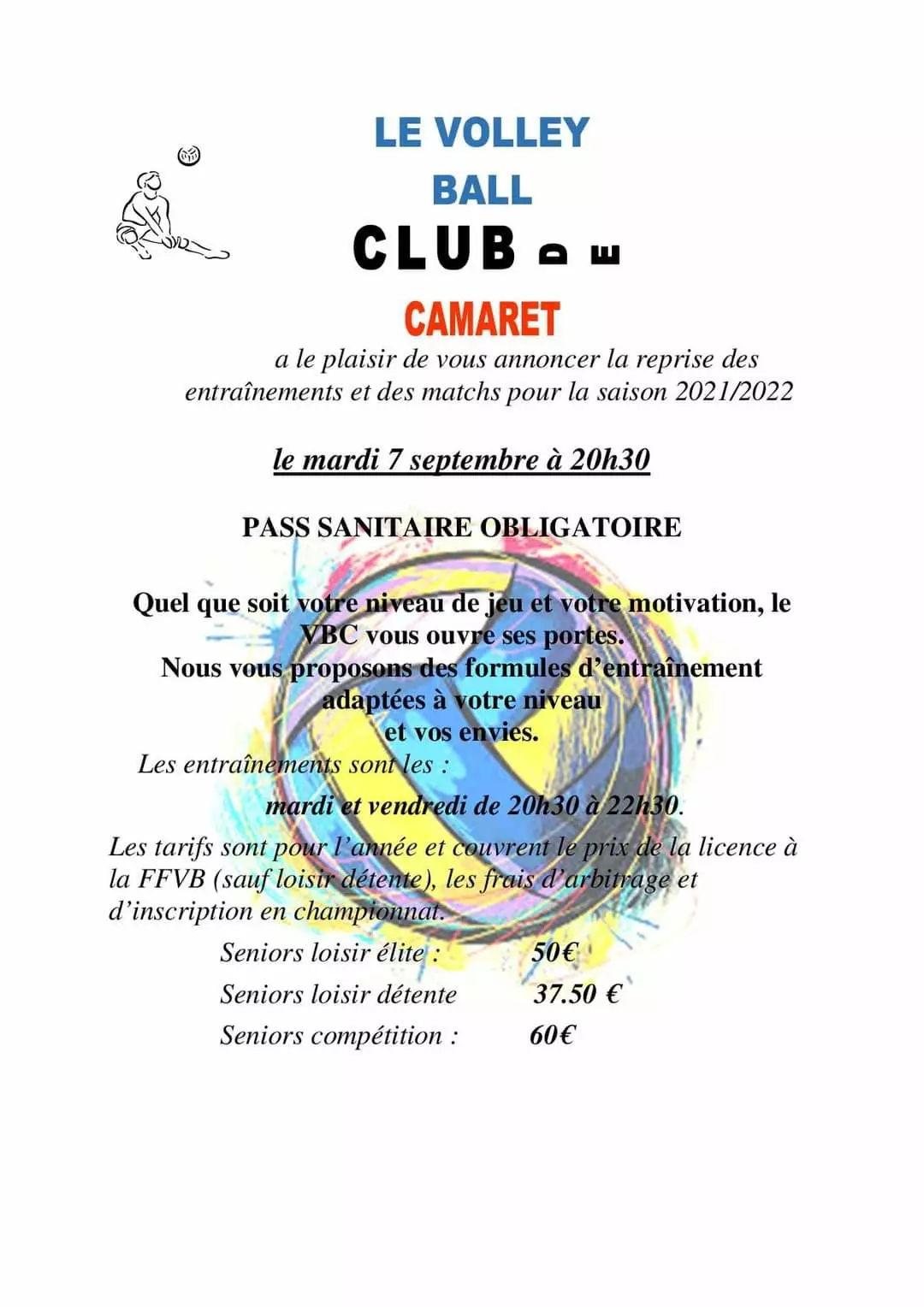 Rentrée du Volley Ball Club de Camaret