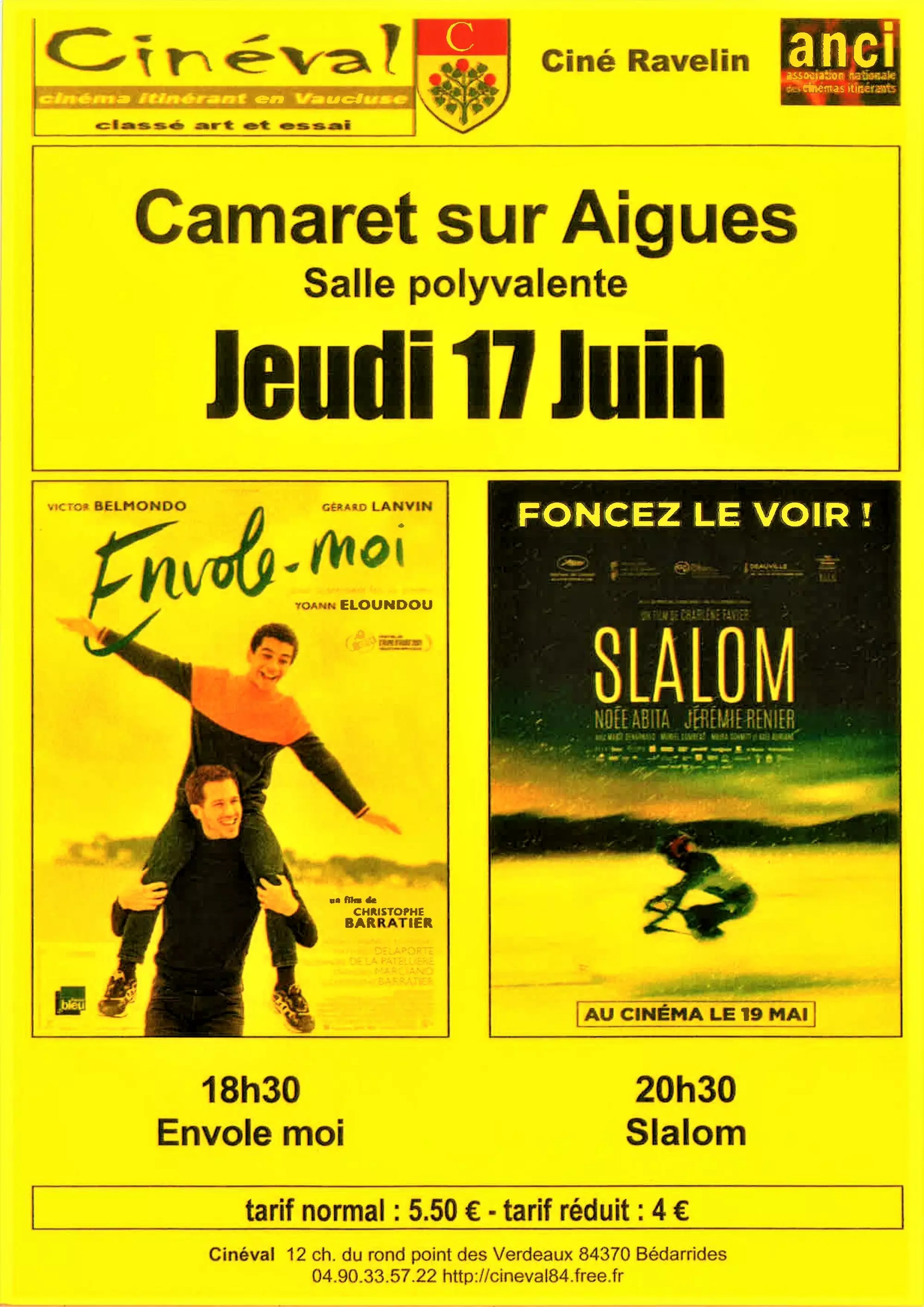 Ciné Ravelin vous propose deux séances ce jeudi 17 juin 2021